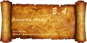 Bazarea Arnó névjegykártya